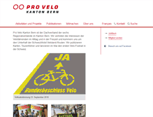 Tablet Screenshot of pro-velo-be.ch